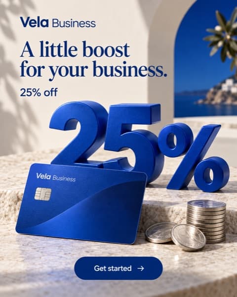 Fictional Vela Business fintech creative